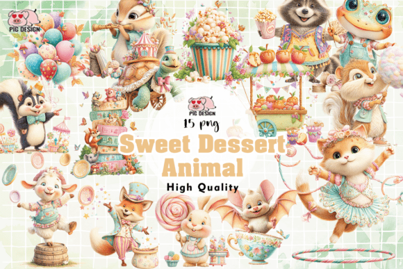 Download Sweet Dessert Animal Clipart PNG - Dessert Collection