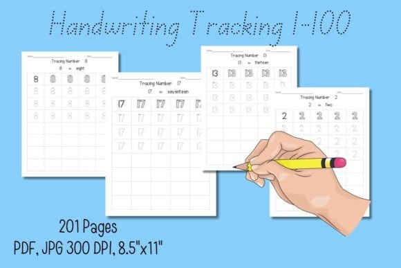 Download Handwriting Tracking Number 1-100 - Premium Resources