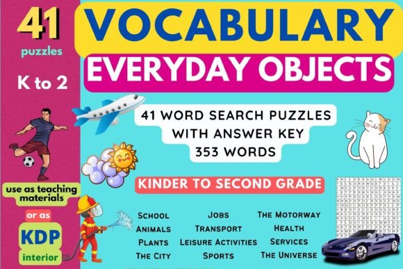 Download Vocabulary Word Search: Everyday Objects - Premium Resources