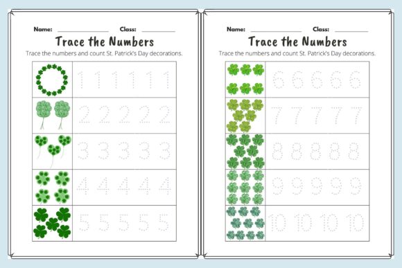Download St. Patrick's Day Tracing Numbers 1 - Premium Resources